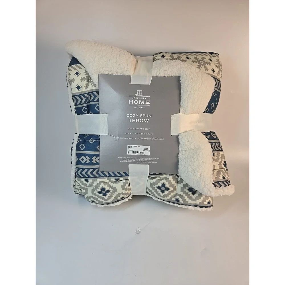 JCPenney Home 50x60 Cozy Spun Throw Blanket
